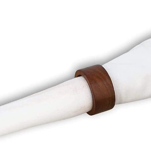 Napkin Rings for Dining Table, Classic Farmhouse Style, Holiday and Party Decor, - Picture 8 of 9